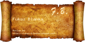 Fuksz Blanka névjegykártya